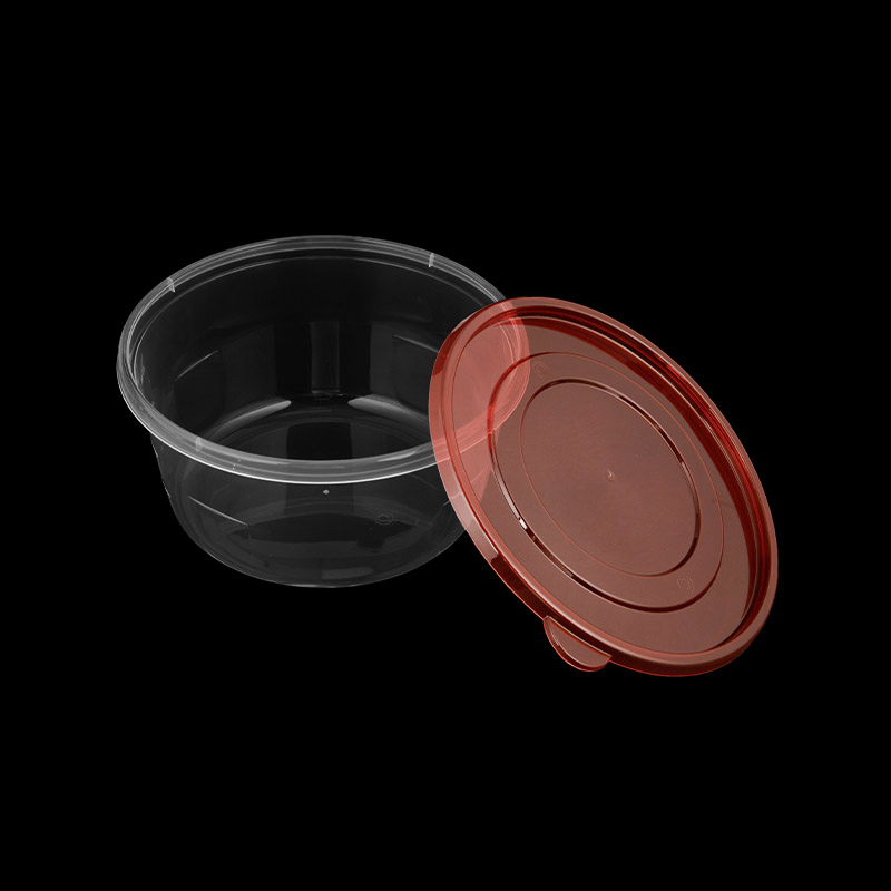 Heavy-duty, durable, shatter-proof round plastic crisper with lid