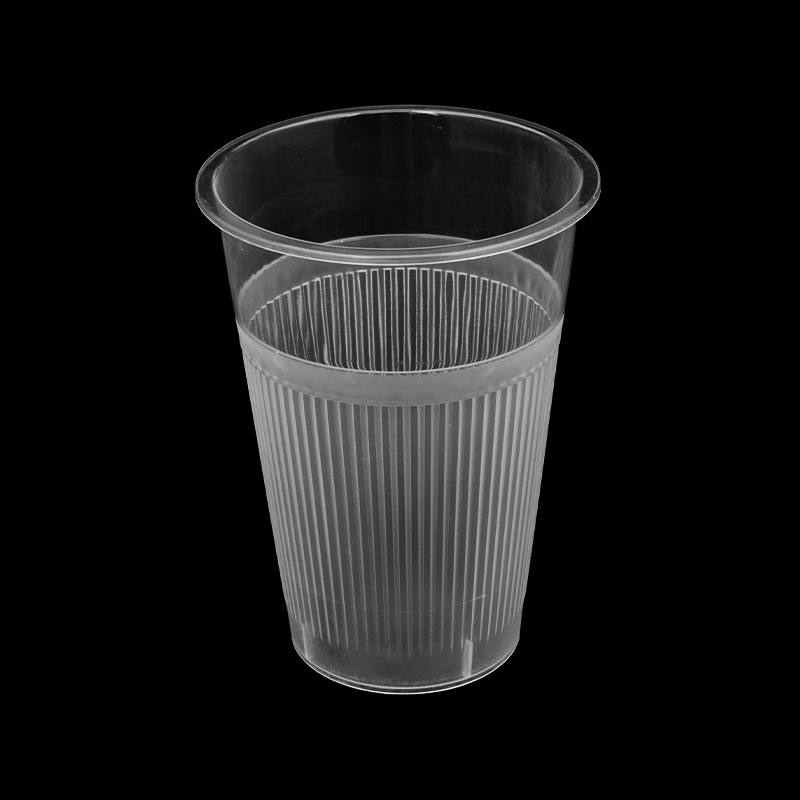 Recyclable smooth and transparent food grade plastic cup