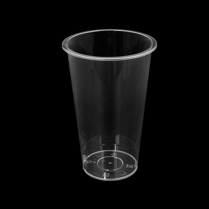 Recyclable smooth and transparent food grade plastic cup