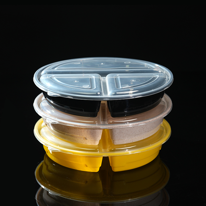 PFK004 Disposable three-compartment lunch box