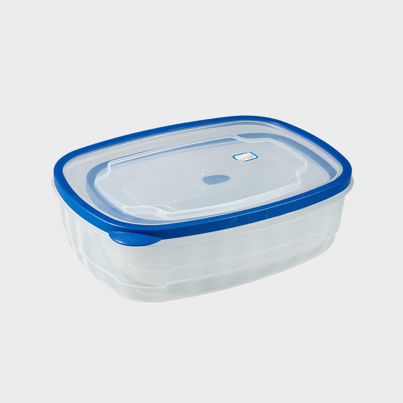 PFT005 Commercial Long-Lasting Rectangular PP+TPR Food Preservation Container 2-Pack Set with Overmolded Vented Lids (3700ml + 6800ml)