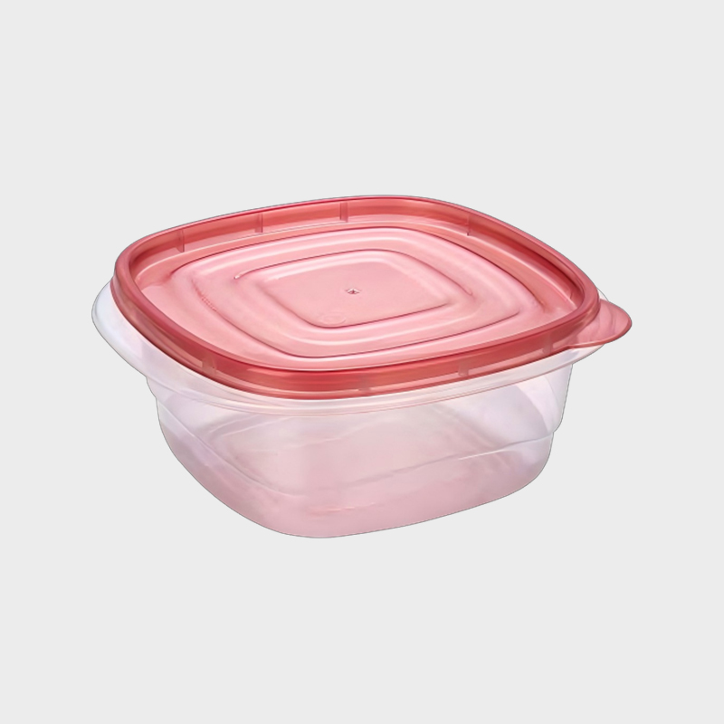 PFB010 1000ml Square PP Food and Agricultural Storage Container Set with Red Lid