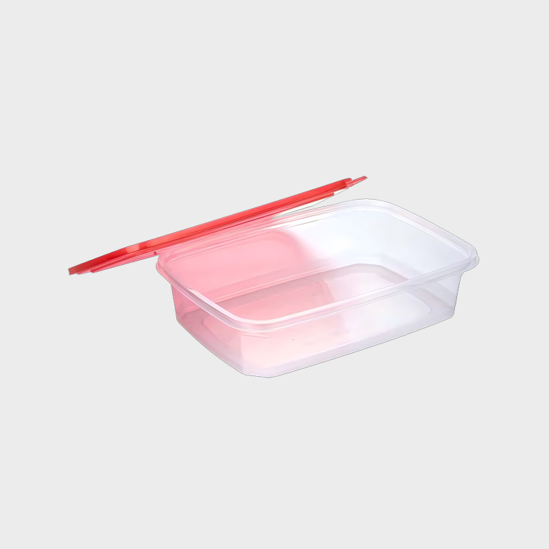PFB056 3700ml Rectangular PP Food and Agricultural Storage Container Set with Red Lid