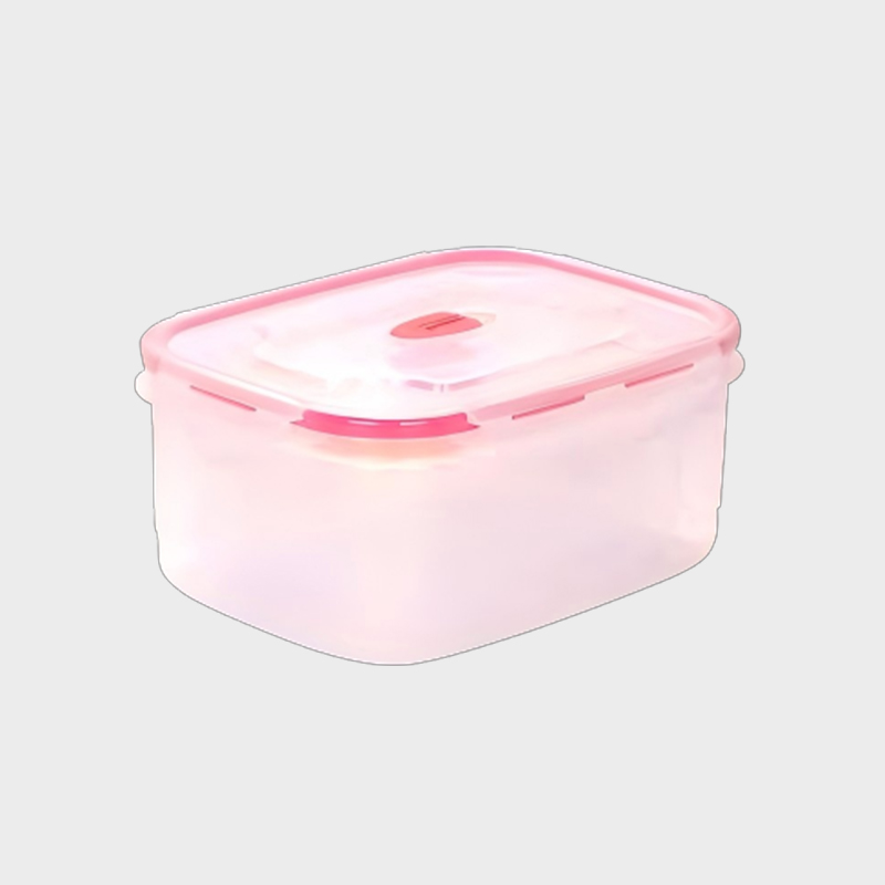 PFT003 Multi-Color Coding Rectangular PP+TPR Food Storage Container 3-Pack Set with Latch-less Overmolded Vented Lids (480ml + 1000ml + 1800ml)