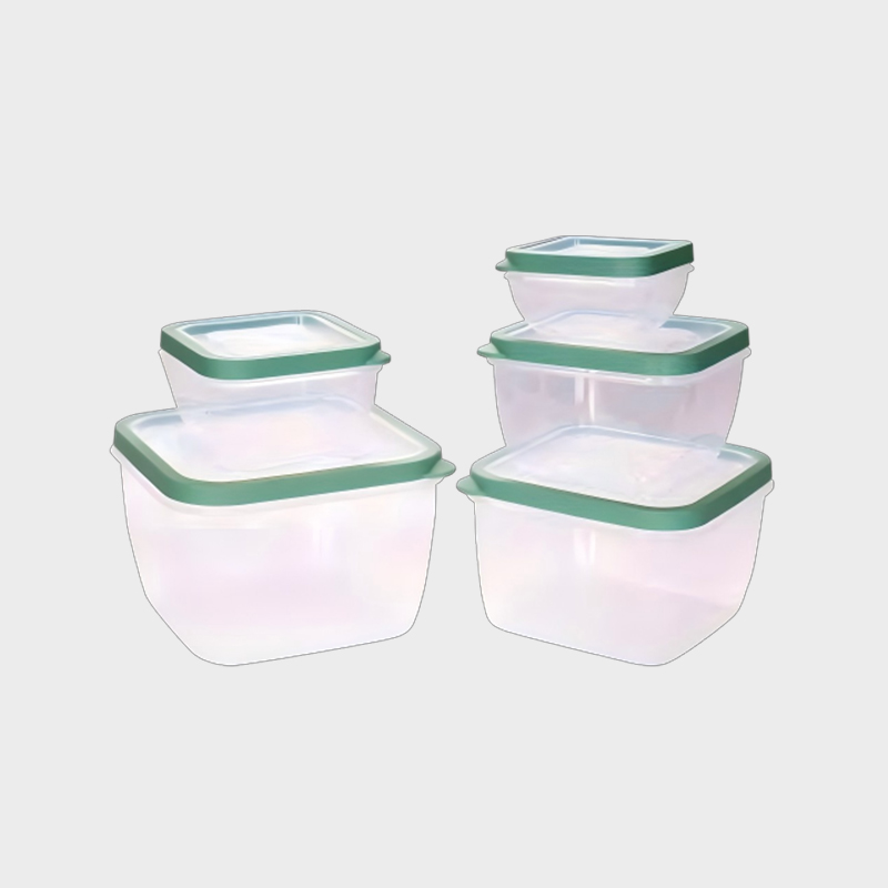 PFT004 330ml-2880ml 5-Piece Square PP+TPE Food and Agricultural Storage Container Nestable Set