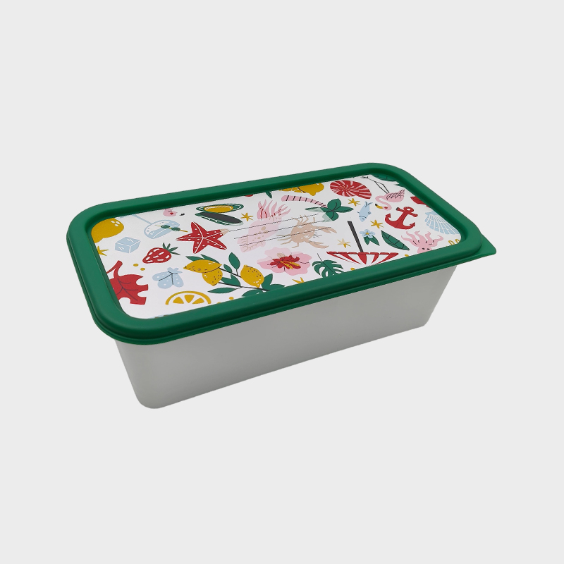 1.2L PP Decorative Storage Organizer with Printed Lid